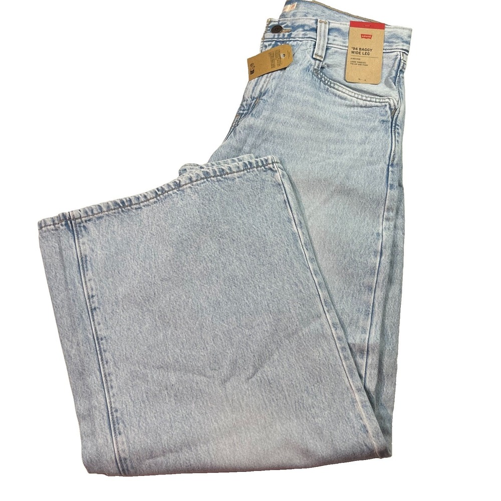 Levi's 94 Baggy Wide Leg Jeans Mid Rise Loose Through Hip Thigh NWT - Size 29x31